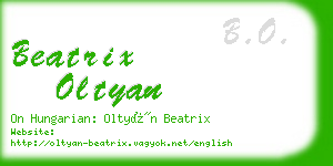 beatrix oltyan business card